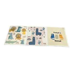 Swedish Dishcloths - Set of 3 Reusable Washable Dishcloths 8”x7” ANIMALS SET